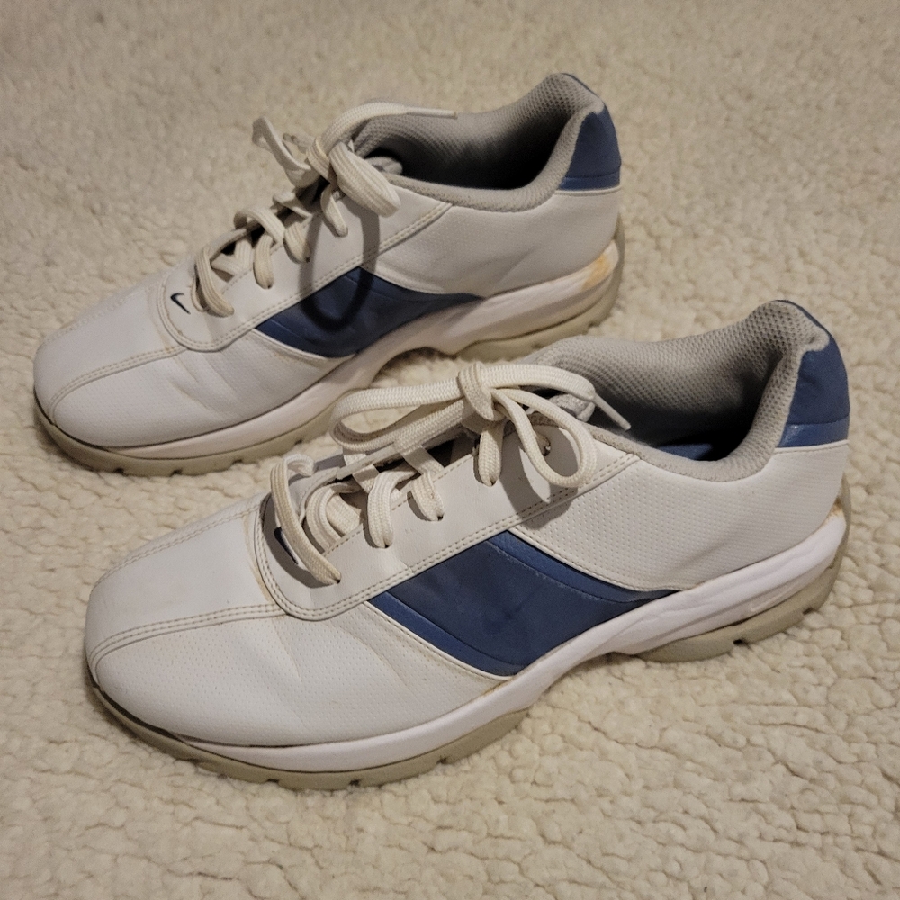 WOMENS NIKE PERFORMANCE GOLF SHOES WHITE AND BLUE SIZE 7